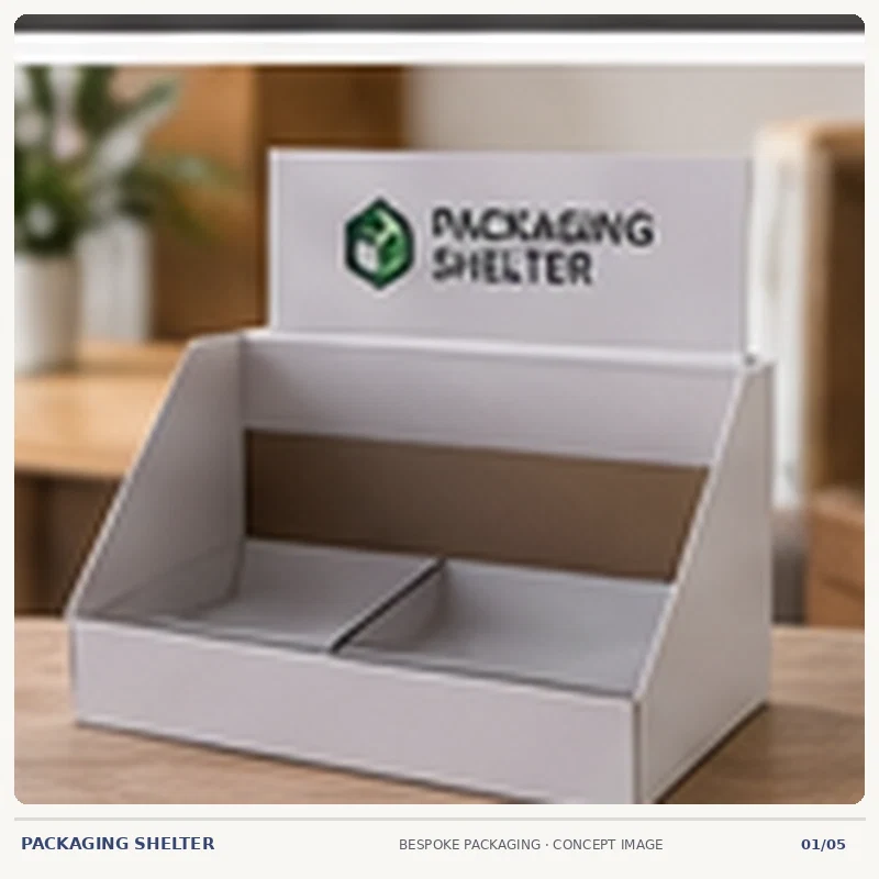 Photographic-style bespoke packaging mock-up for Pre-Roll Display Boxes