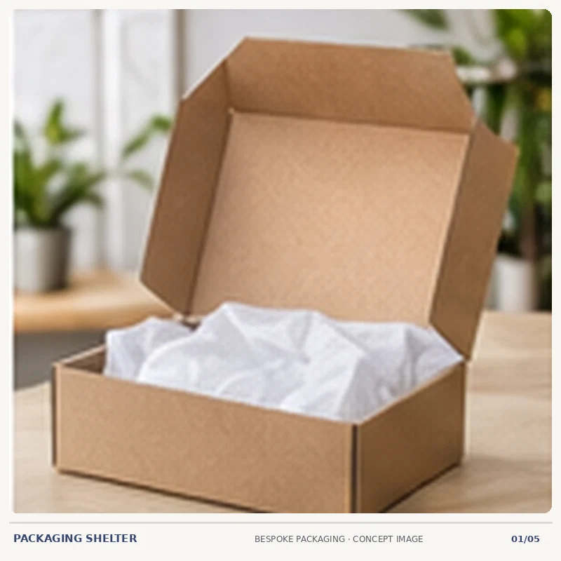 Photographic-style packaging mock-up concept for Glued Sleeves