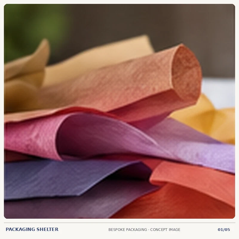 Printed Tissue Paper packaging design mock-up