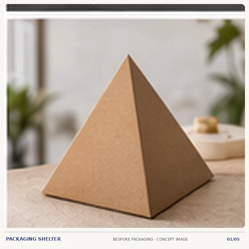 Prism Shaped Box packaging design mock-up